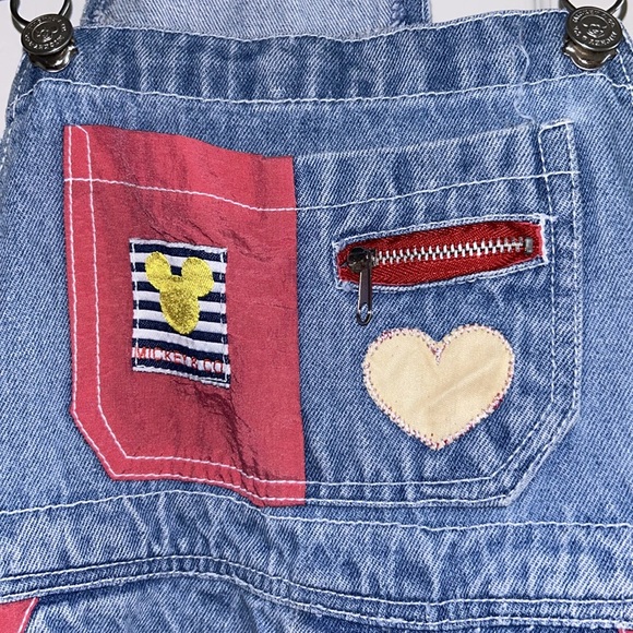 Mickey Mouse 90s youth overalls size 7 vintage - Picture 2 of 7